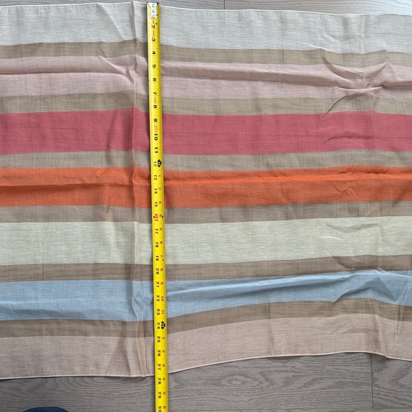 Talbot’s Silk / Cotton Blend Striped Scarf - Picture 8 of 8